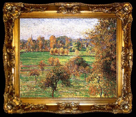 framed  Camille Pissarro Autumn morning, a large walnut, ta009-2
